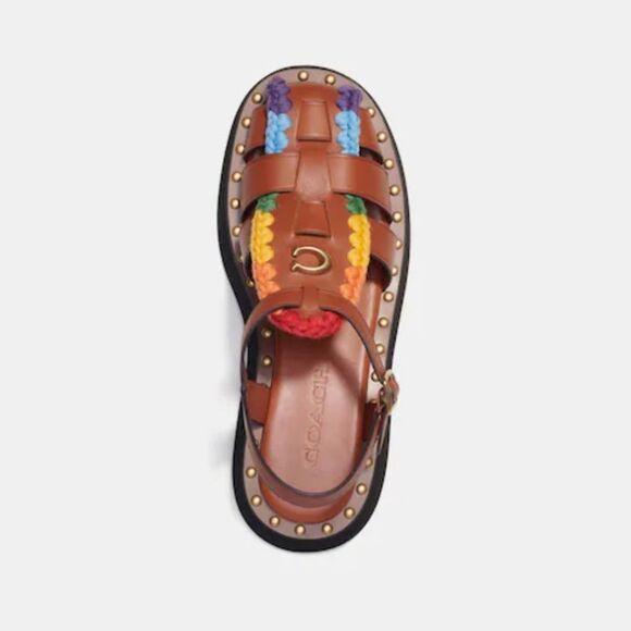 Coach Vivienne Sandal With Rainbow Crochet - Picture 2 of 9